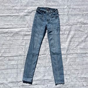 Hollister high rise super skinny jeans waist 23 length 29 (not 30) I cut 1” off
